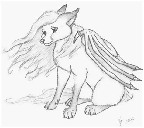 Wolf With Wings Coloring Pages Coloring Home