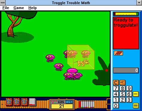 Troggle Trouble Math Computer Game Collecting Bones And Troggulating