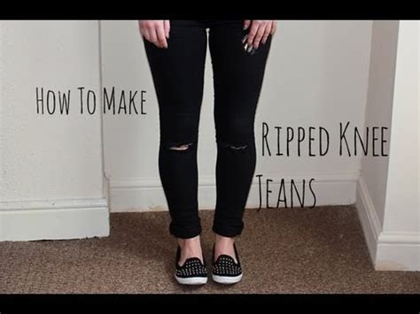 We offer fashionable jeans at an extremely good price. How to Make Ripped Knee Jeans (DIY) | Robyn Mayday - YouTube