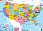 US Map With Cities Printable | USA Cities Map Labeled US Interstate ...