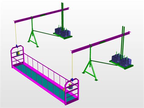 Motorized Suspended Weight Scaffolding System 3d Cad Model Library