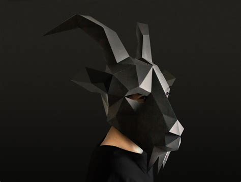 Black Phillip Goat Mask Demon Mask Diy Halloween Mask Etsyde
