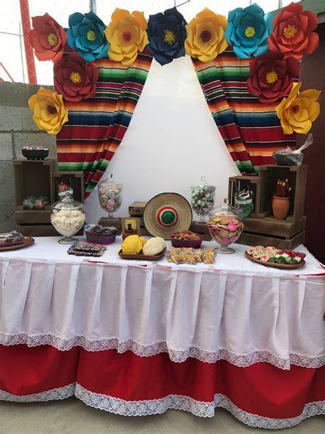 Mexican Theme Candy Table Mexicanpartydulces Rosasdepapelserape
