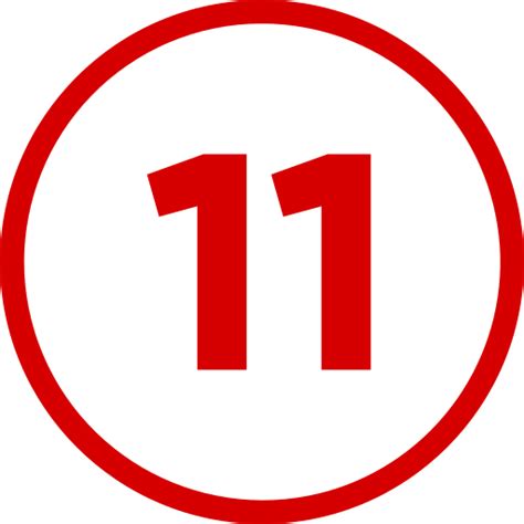Number 11 Generic Flat Icon