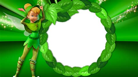 Green Transparent Kids Frame With Tinkerbell Fairy 2560x1600