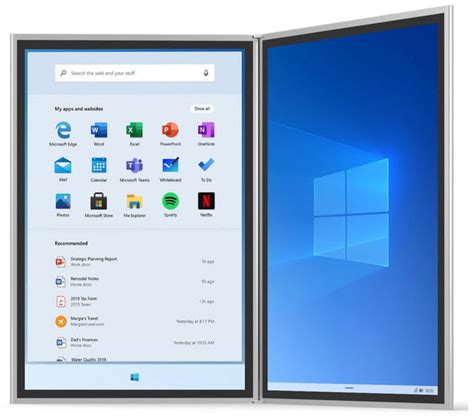 Microsoft Introduces Windows 10x Adapted For Dual Displays Logitheque
