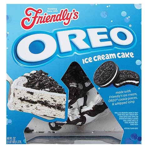 Friendlys Oreo Ice Cream Cake 60 Fl Oz Shoprite