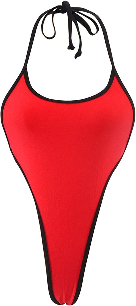 Sherrylo High Cut Monokini Micro One Piece Swimsuit Mini Bathing Suit Beach Bodysuit