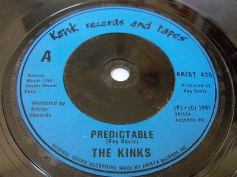 the kinks predictable 7 inch single top hat records