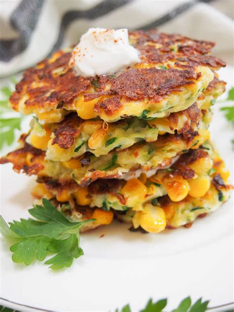These are my new favorite thing ever. Zucchini corn fritters - Caroline's Cooking