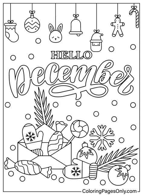 Printable December Coloring Page Free Printable Coloring Pages