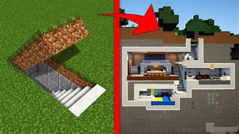 Minecraft Comment Construire Une Base SecrÈte Moderne Maison CachÉe