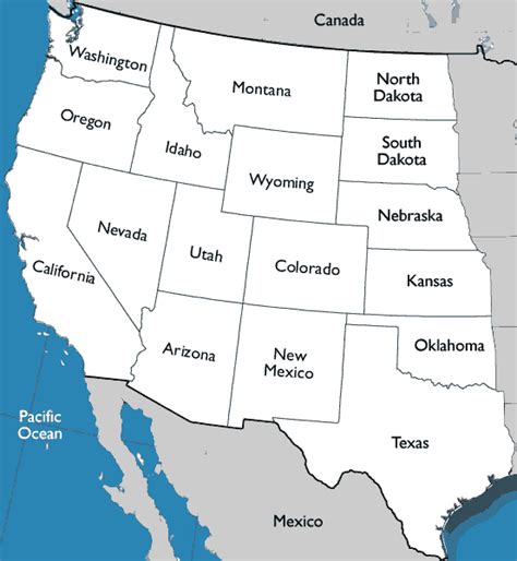 Map Of Western United States United States Cities Western United