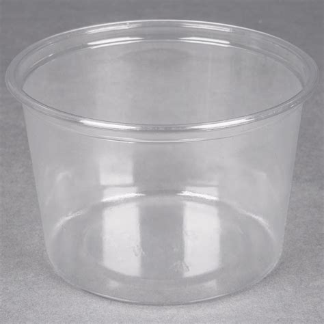 Choice 16 Oz Clear Plastic Round Deli Container 50pack