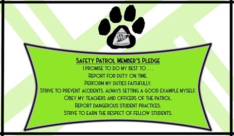 Safety Patrol Members Pledge Safety Patrol Clubs And Activities