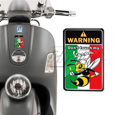 3d motorcycle stickers don t touch my vespa warning decals case for piaggio vespa gts gtv lx lxv