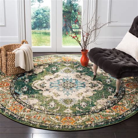 Lahome Ultra Thin Round Rugs 6ft Washable Round Area Rugs For Living