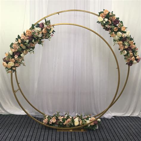 Double Circle Backdrop Stand Metal Round Arch Flower Arch Etsy
