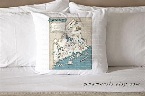 Maine Map Printable Maine Map Map Wall Decor Coastal Decor Map