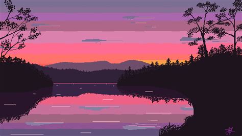 Top 174 Pixel Sunset Wallpaper