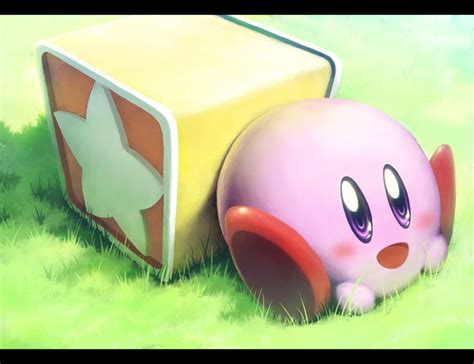 Blush Grass Kirby Kirby Character Purple Eyes Sasajqazwsx Konachan