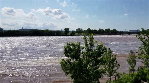 Arkansas River In Tulsa Oklahoma At Capacity Youtube