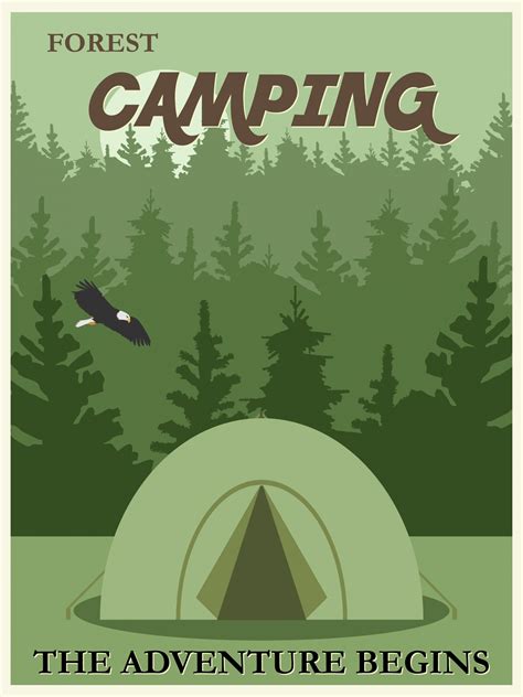 Vintage Camping Site Poster Free Stock Photo Public Domain Pictures C6c