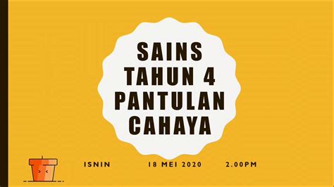 Sains Tahun 4 Pantulan Cahaya  YouTube