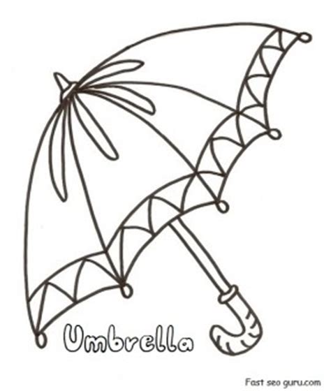 printable umbrella coloring  pages  preschool printable coloring pages  kids