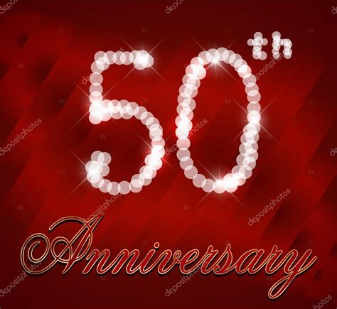 Tarjeta De Cumpleaños Feliz De 50 Años Destellos De 50 Aniversario