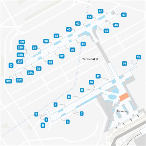 New York Kennedy Airport Map Jfk Terminal Guide