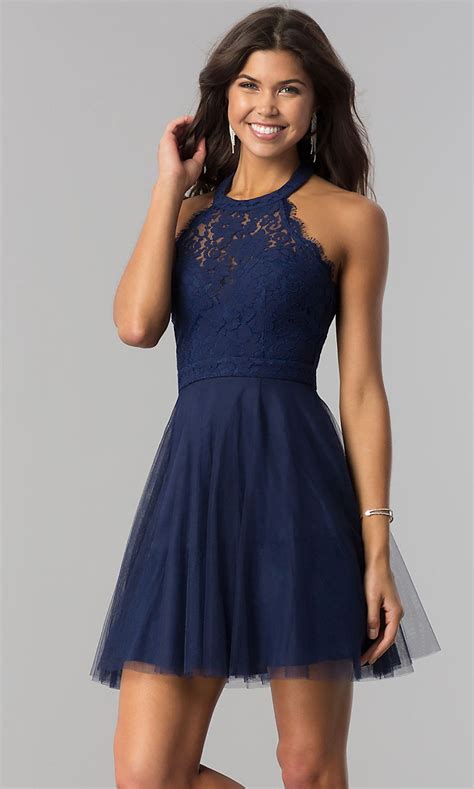High Neck Short Halter Party Dress For Homecoming Halter Party Dress