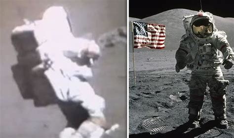 Moon Hoax Latest Does Nasa Astronaut Held Up By Cable Clip Prove