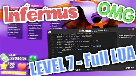 Infernus Exploit Level Full Lua Roblox Script Executor Youtube