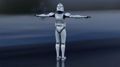 3d Model Clone Trooper Character Vr Ar Low Poly Cgtrader