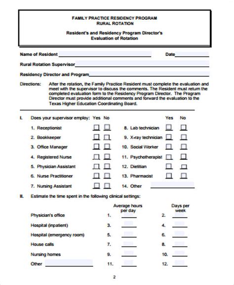 Program Evaluation Form Templates