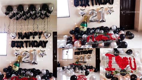 Birthday Surprise Room Decoration On Boyfriends Birthday Balloon