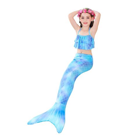 buy mermaid tails mermaid tails for swimming girls swimsuit princess bikini set bathing suit