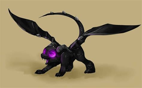 A Black Dragon With Purple Eyes And Wings