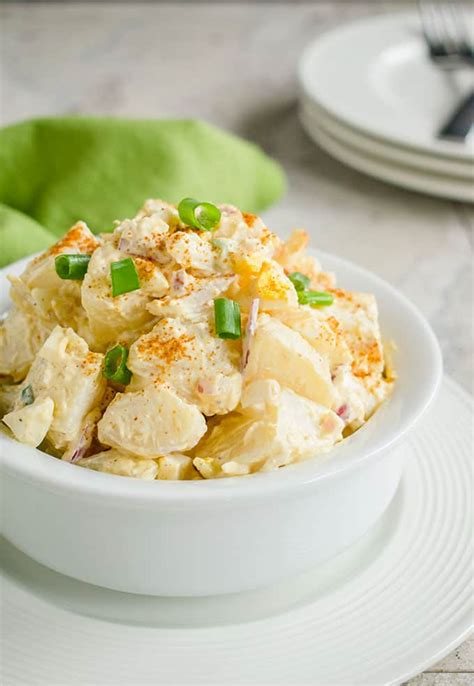 Potatoes, mayo, mustard, eggs, relish, and seasonings. Deviled Egg Potato Salad - Cooking with Mamma C