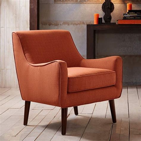 Oxford Burnt Orange Accent Chair 746p0 Lamps Plus Mid Century Accent Chair Fabric Accent
