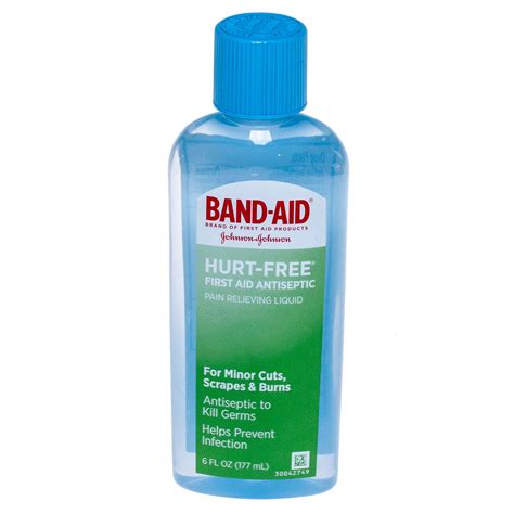 Band Aid 6 Oz First Aid Antiseptic Pain Relieving Liquid Wash First