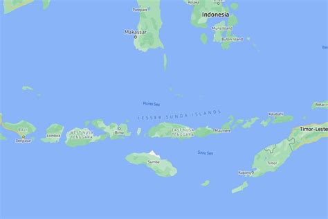 Foto Kondisi Geografis Pulau Bali Dan Nusa Tenggara Berdasarkan Peta