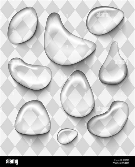 Photorealistic Water Drops Stock Vector Image And Art Alamy