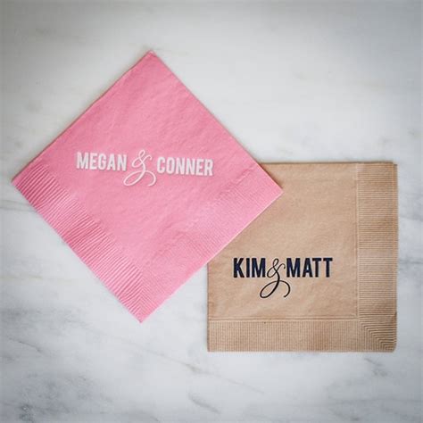 Custom Napkins With Names Personalized Napkins Bride And Etsy