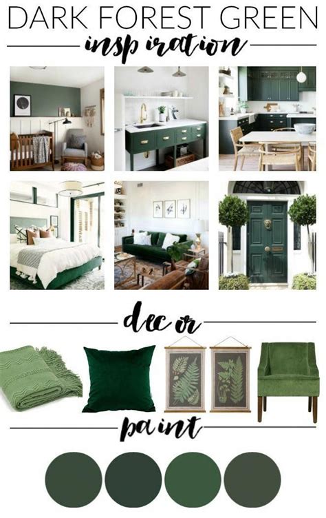 Dark Hunter Green Paint Decor And Inspiration For Creating A Beautiful