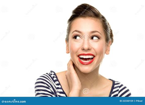 Attractive Woman Looking Up Stock Image Image Of Adult Girls 22330159