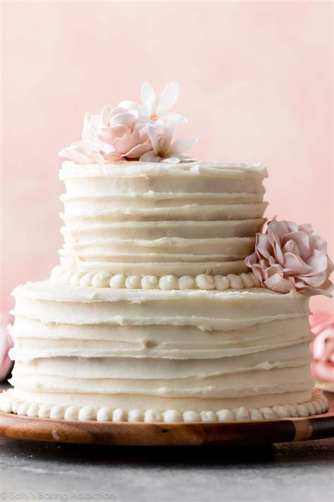 Here Is A Recipe And Video For A Simple Yet Elegant Homemade Wedding Cake This Vanilla Wedding