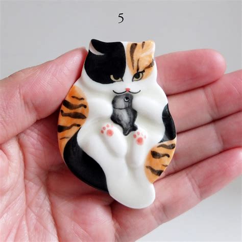 Porcelain Calico Kitten Cat Figurine Cat Lover T Mothers Etsy