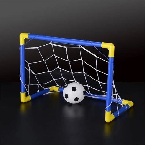 2018 New Folding Mini Football Soccer Goal Post Net Set With Pump Kids